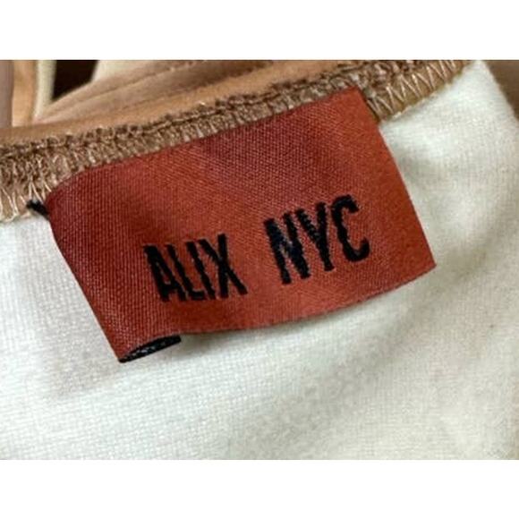 ALIX NYC Hirst Open Back Cut-Out Vegan Leather Bodysuit – Nude – Size Small - Picture 9 of 11